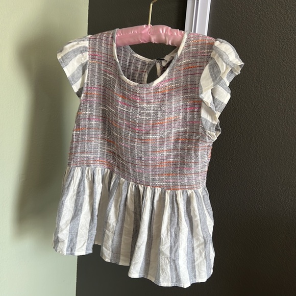 🔥1 hour sale. THML, Anthropologie, embroidered bell sleeve top, XS - Picture 1 of 7